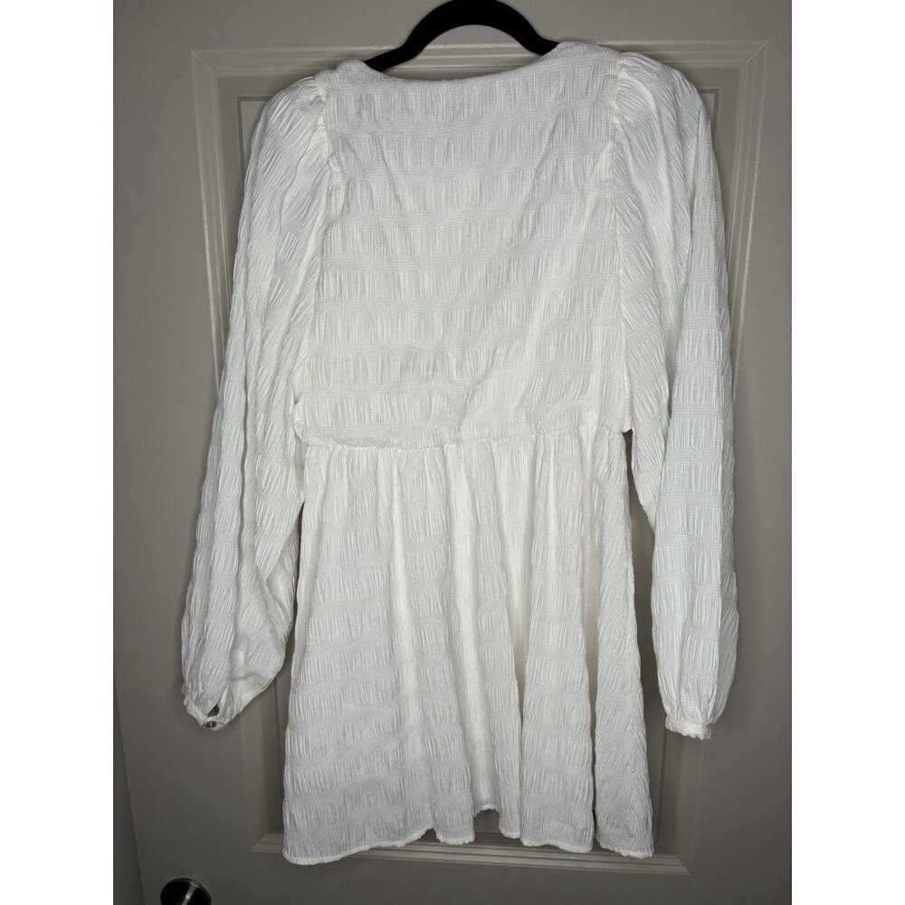 Majorelle Kimmie Mini Dress in White Size Medium Balloon Sleeves - Picture 8 of 8